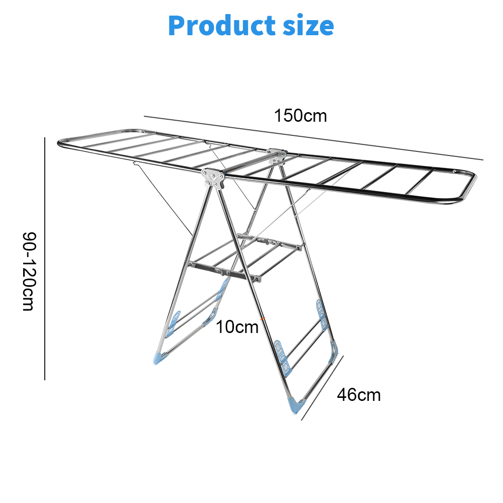 2 Tier Stainless Steel Foldable Laundry Rack