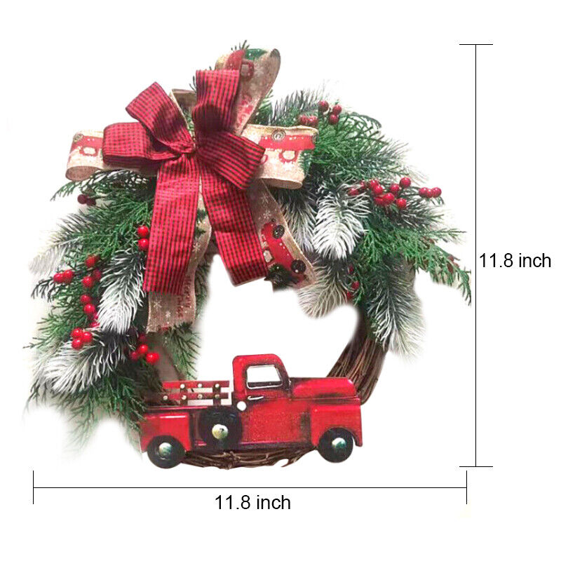 Red Truck Christmas Wreath Garland Door Ornaments