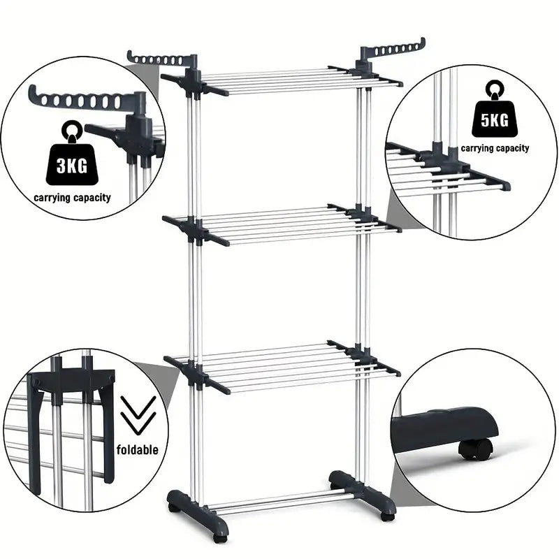 Foldable Garment Drying Rack