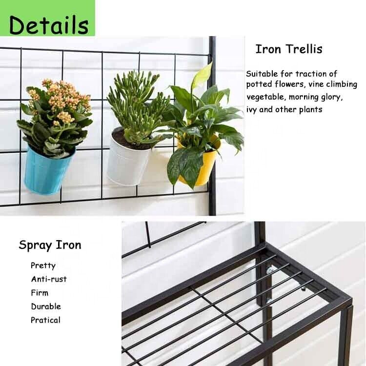 Plant Stand Pot Flower Bed Shelf Storage Rack Holder Garden Outdoor Indoor