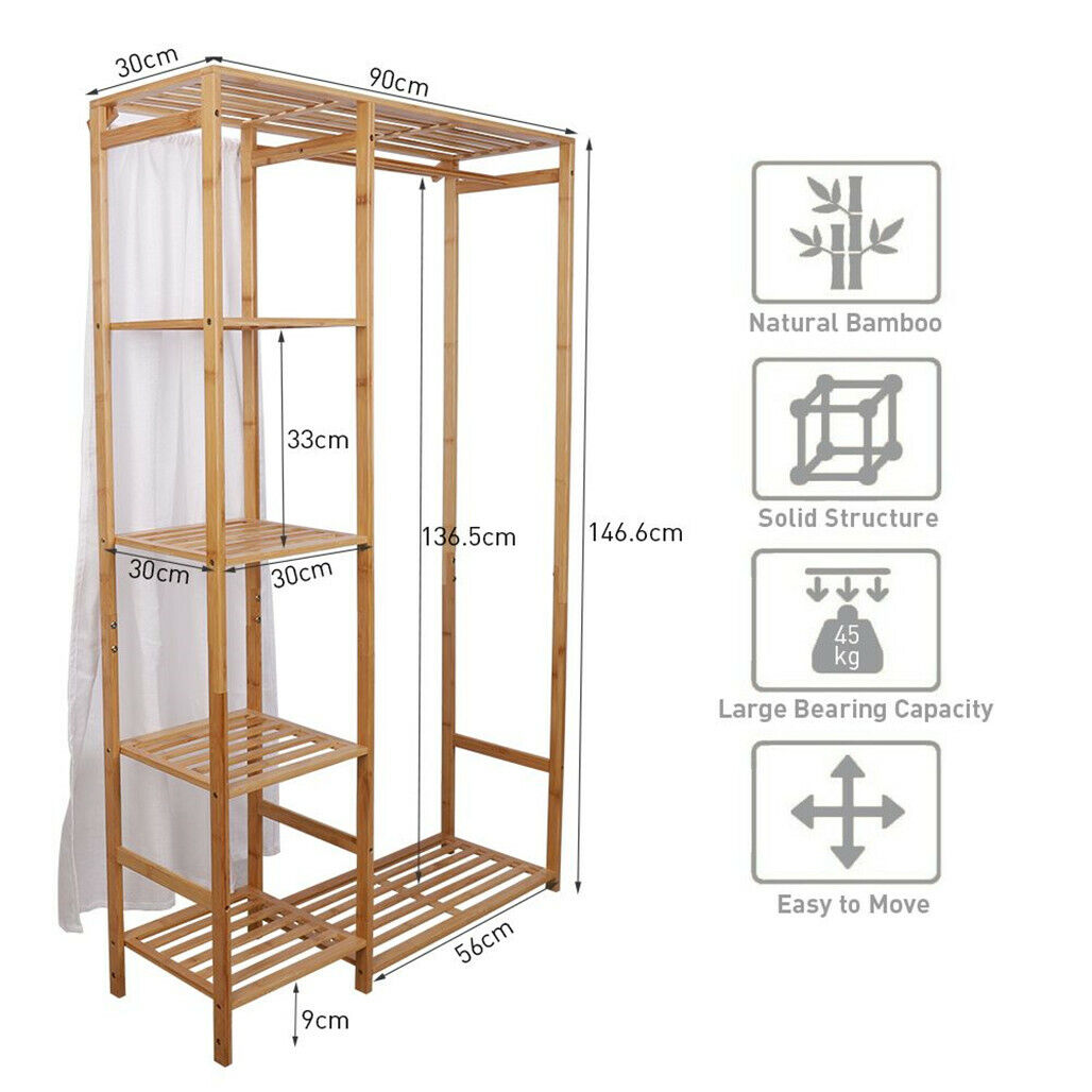 Open Wardrobe Clothes Rail