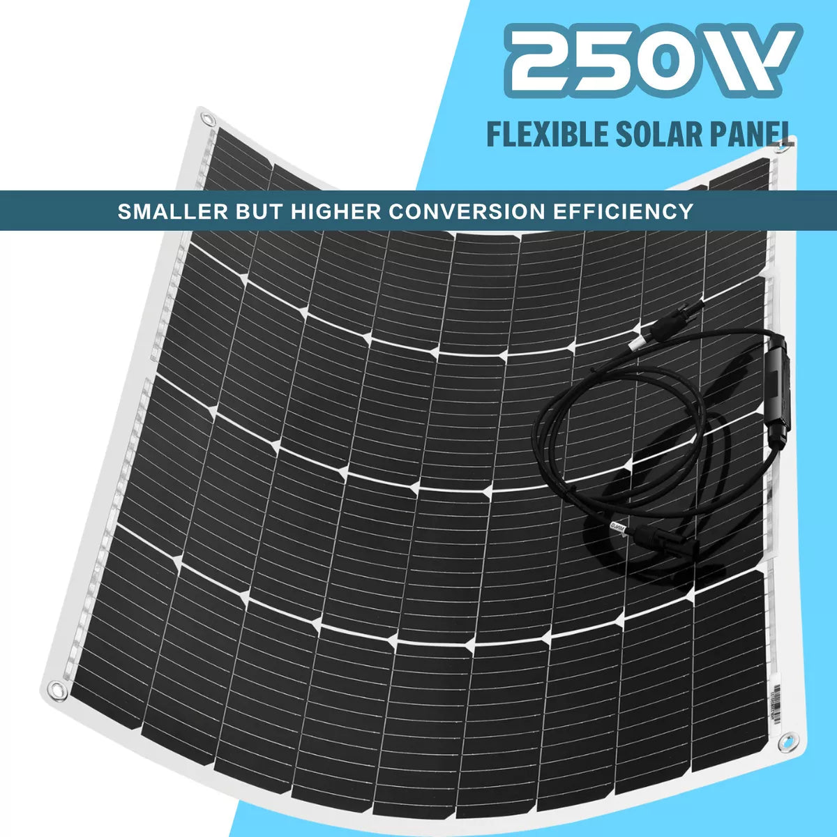 12V 250W Flexible Solar Panel 250 watt Mono Caravan Camping Home Battery Charge