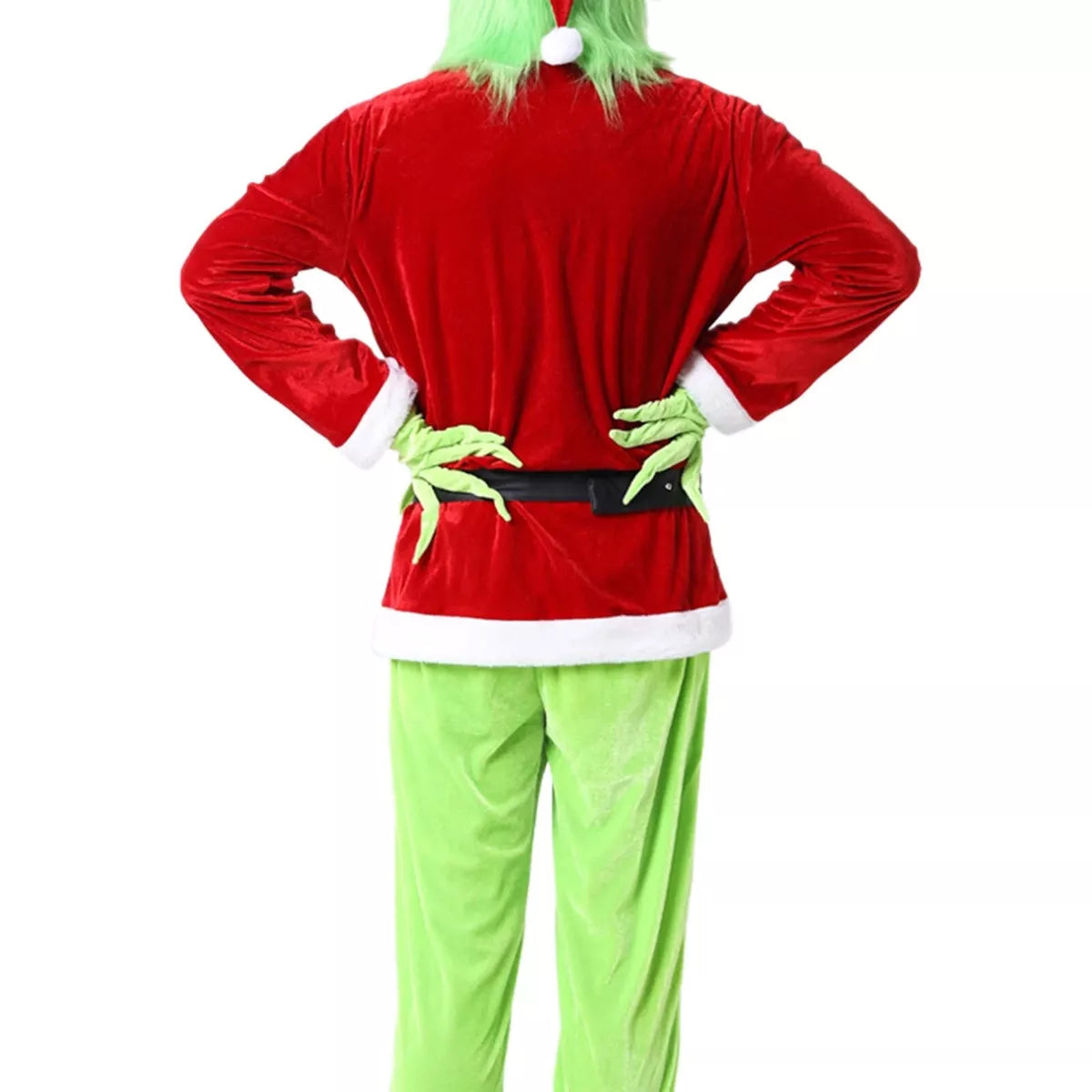 7pcs/ Adults The Grinch Costume(M,L,XL,2XL,3XL)