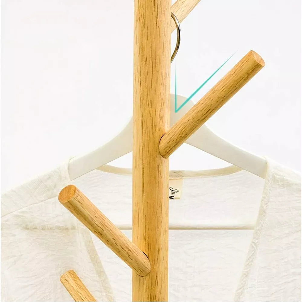 8 Hooks wooden Coat Rack