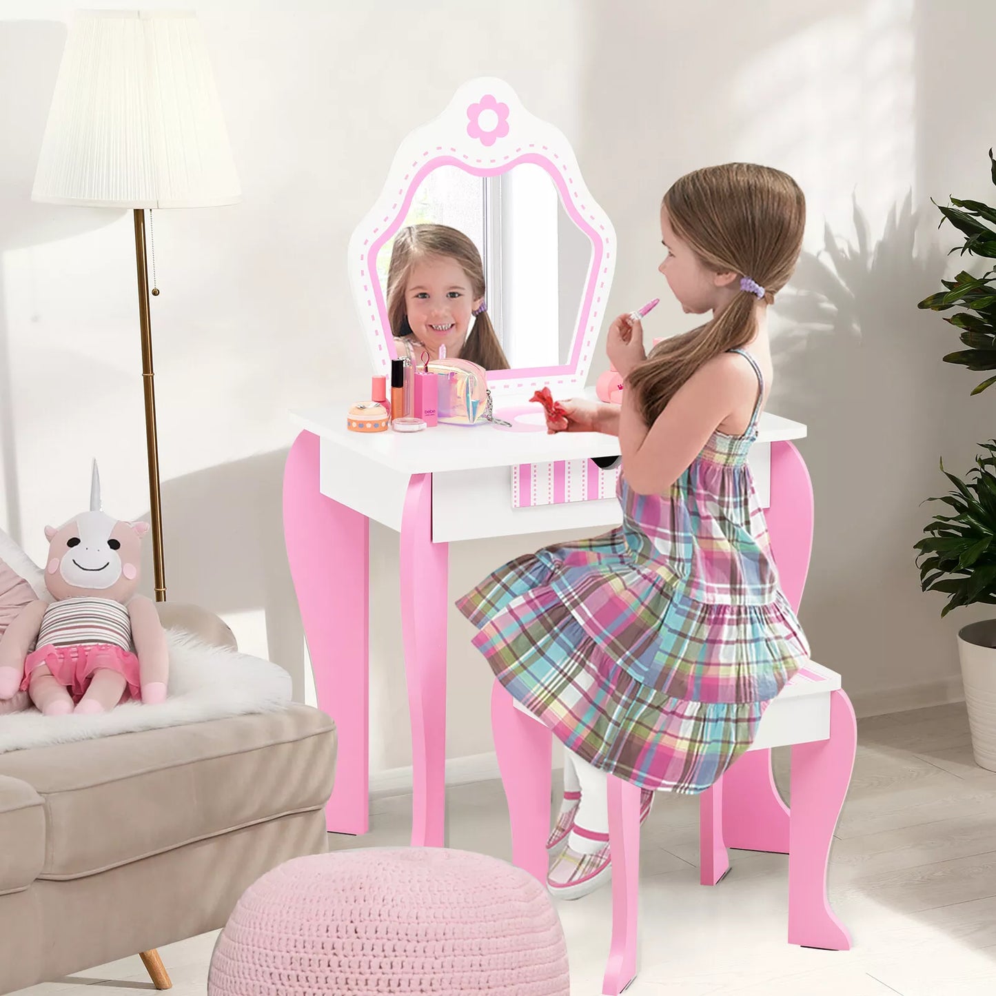 Kids Vanity Table Set