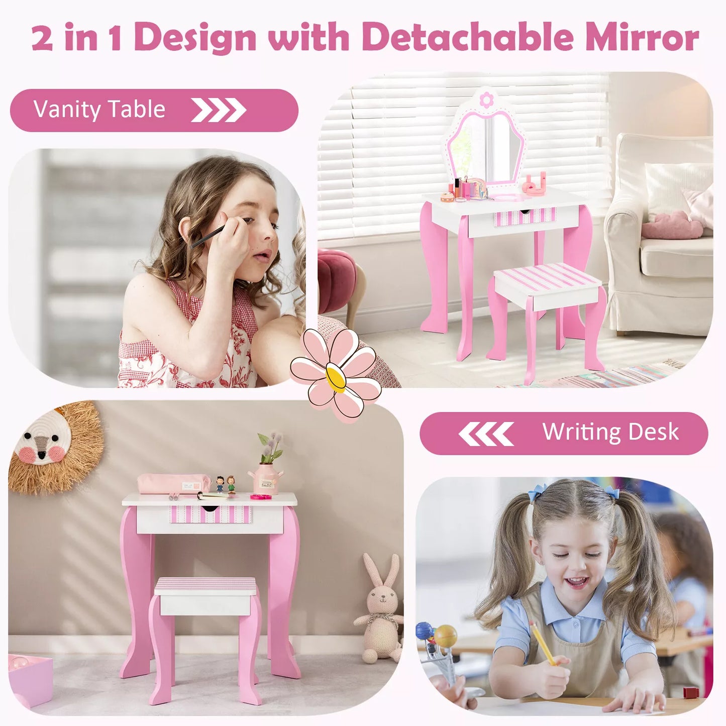 Kids Vanity Table Set