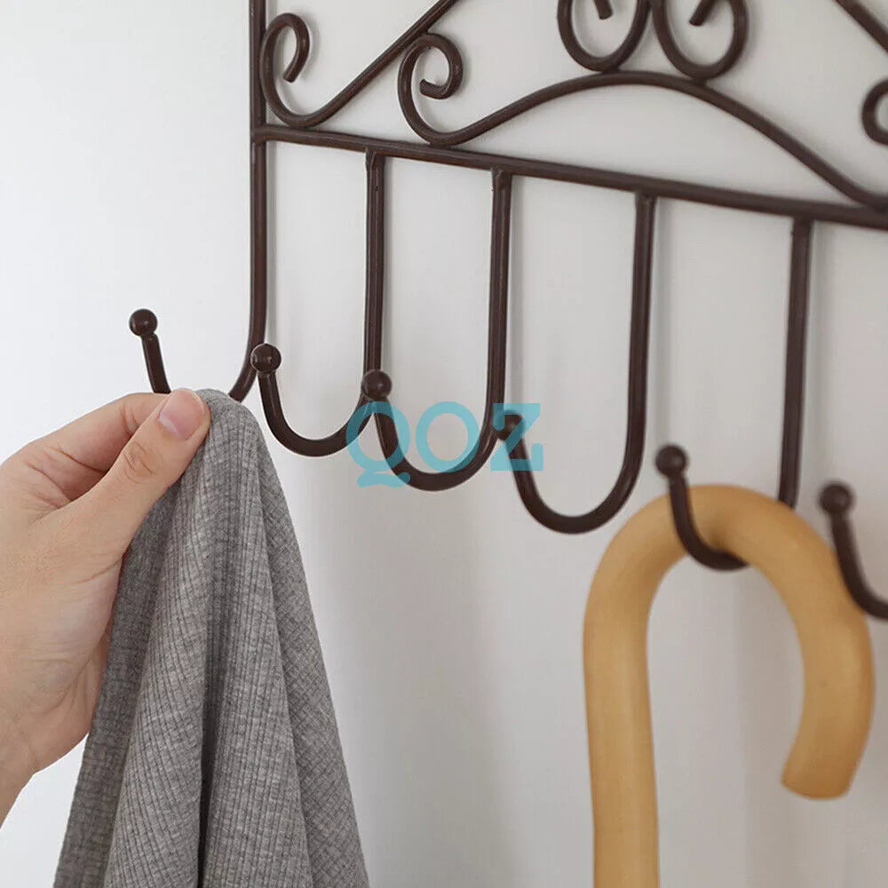 7 Hooks Over The Door Organizer