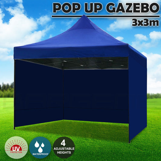 3x3m Blue Pop Up Gazebo