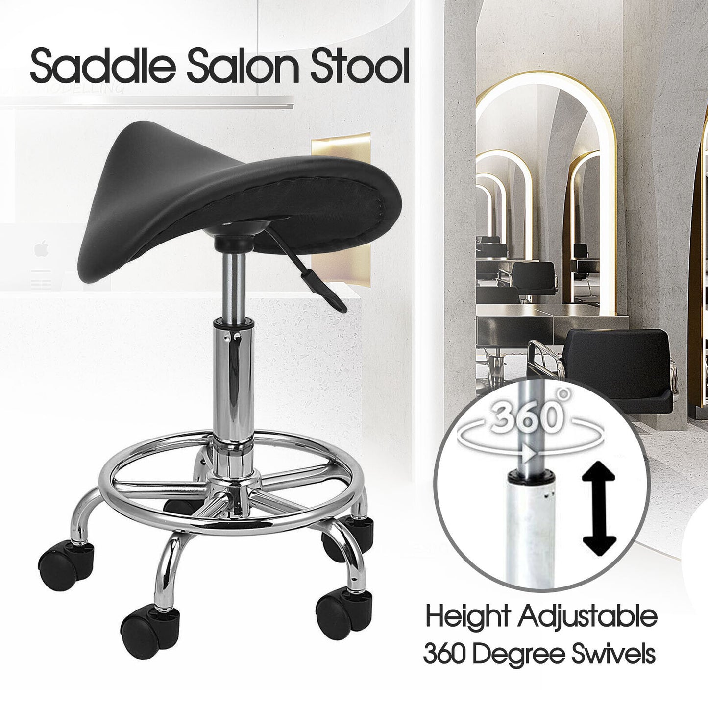 Saddle Salon Stool