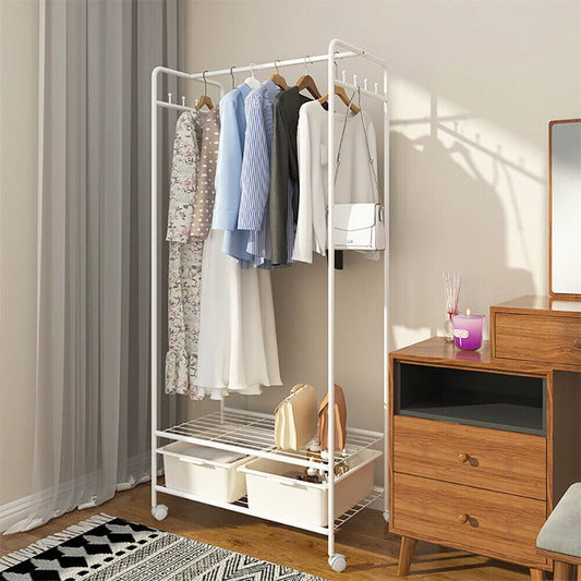 Rolling Garment Rail Rack