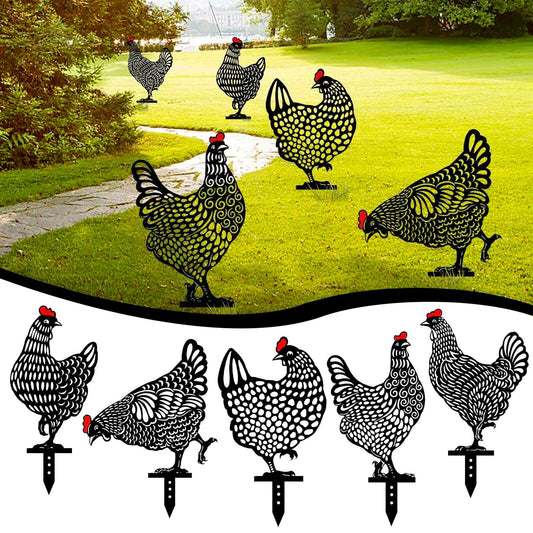 5X Garden Ornaments Chicken Yard