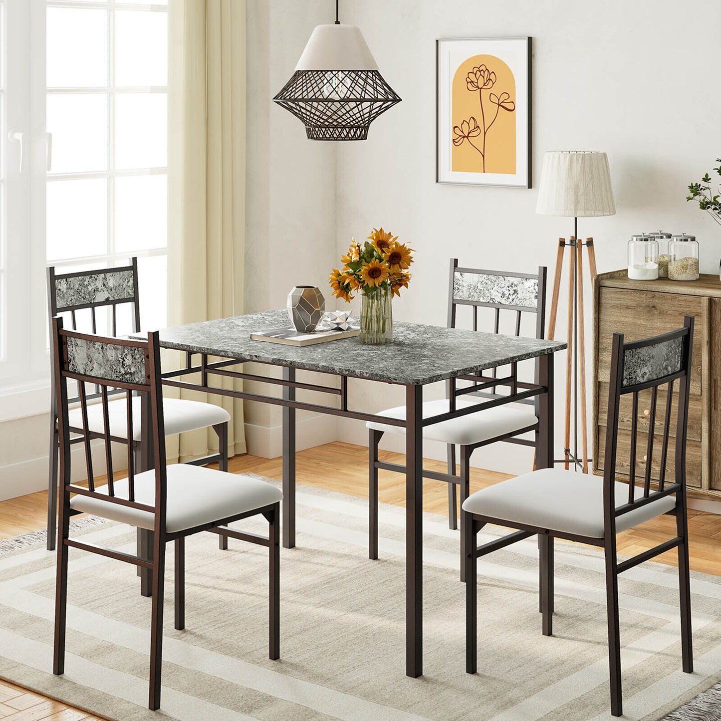 5Pcs Dining Table Set