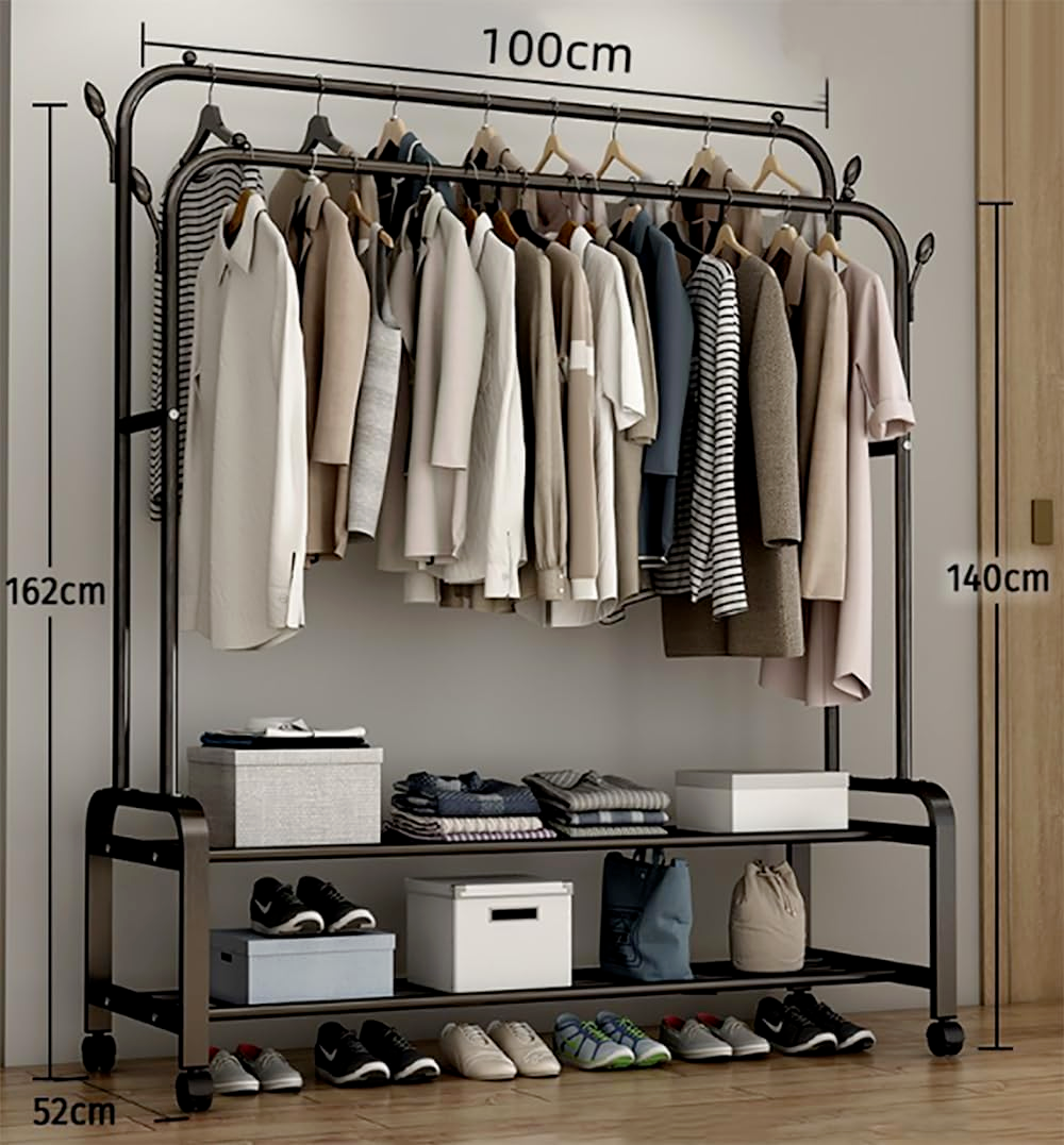 Freestanding Heavy Duty Double Garment Rack