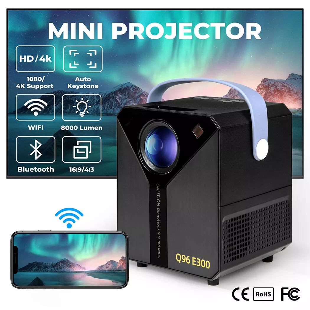 4K Bluetooth WiFi Mini Projector