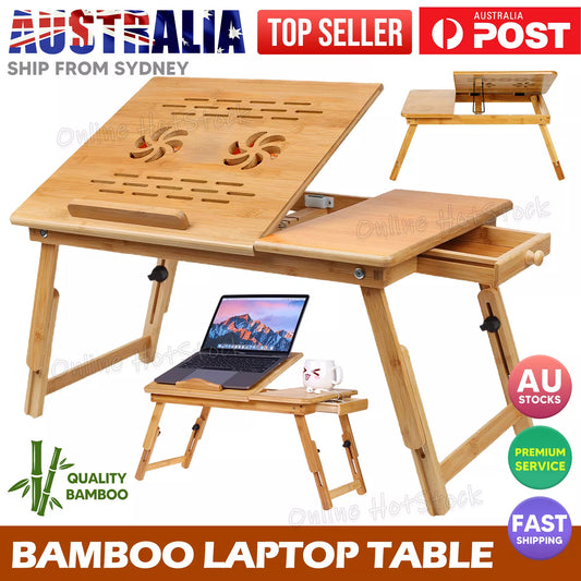 Bamboo Laptop Stand Desk