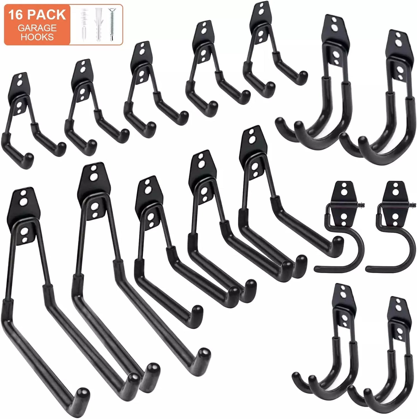 16 Pack Garage Hooks Heavy Duty