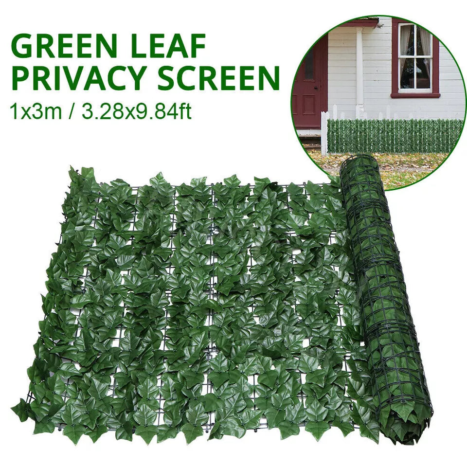 3M Artificial Hedge Ivy Leaf Garden Fence