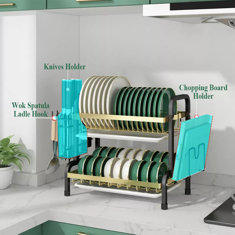 2 Tier Dish Drying Rack