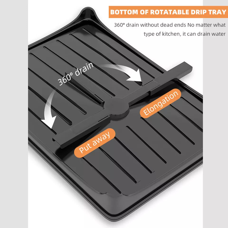 Dish Drainer Drying Rack with Cup Holder