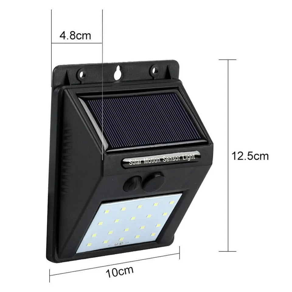 4PCS 20 LED Solar Powered PIR Motion Sensor Light