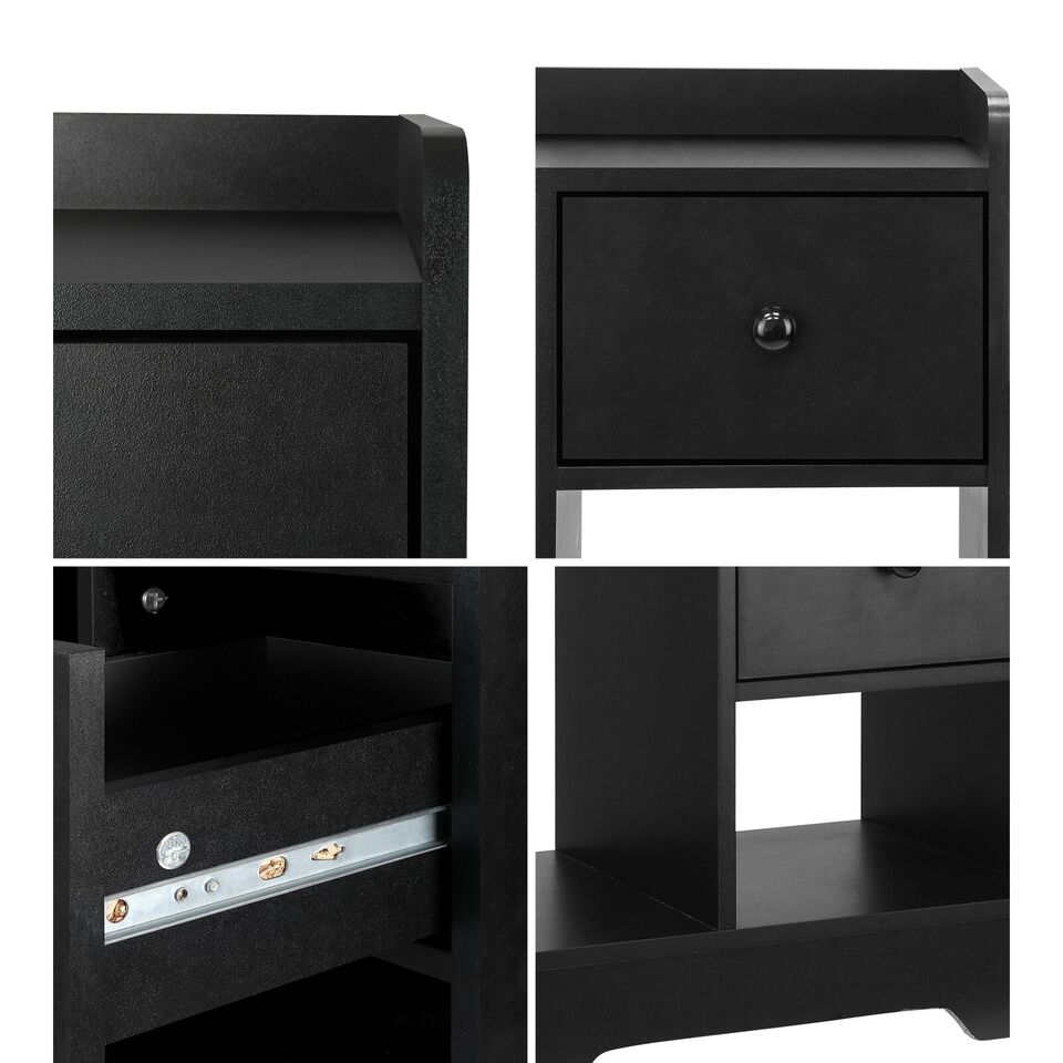 Black Bedside Table