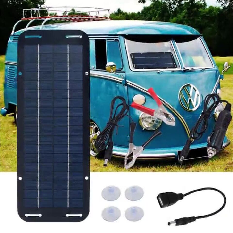 60W Solar Panel 12V Trickle Battery Charger For Caravan Car Van Boat Kit