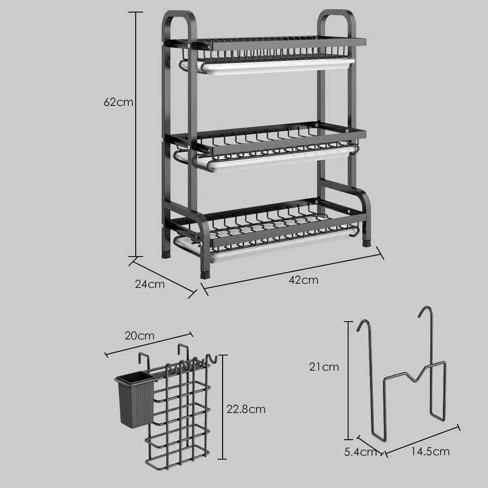 3 Tier Kitchen Dish Rack