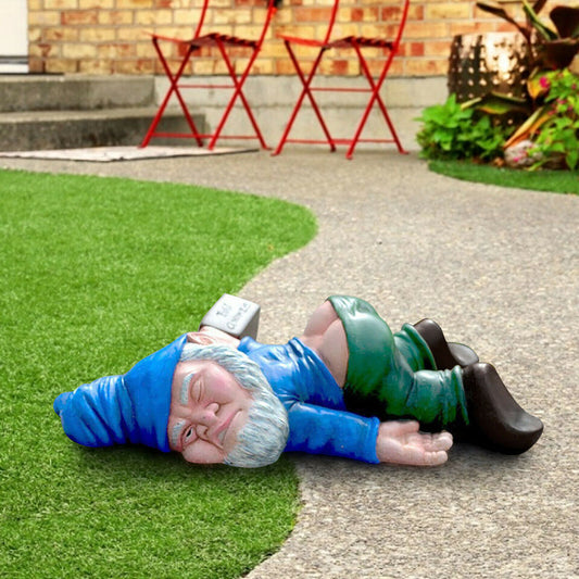 Funny Drunk Dwarf Garden Ornament