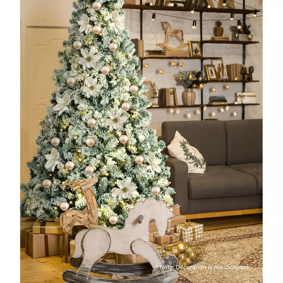 2.1M 7FT White Snow Flocked Christmas Tree