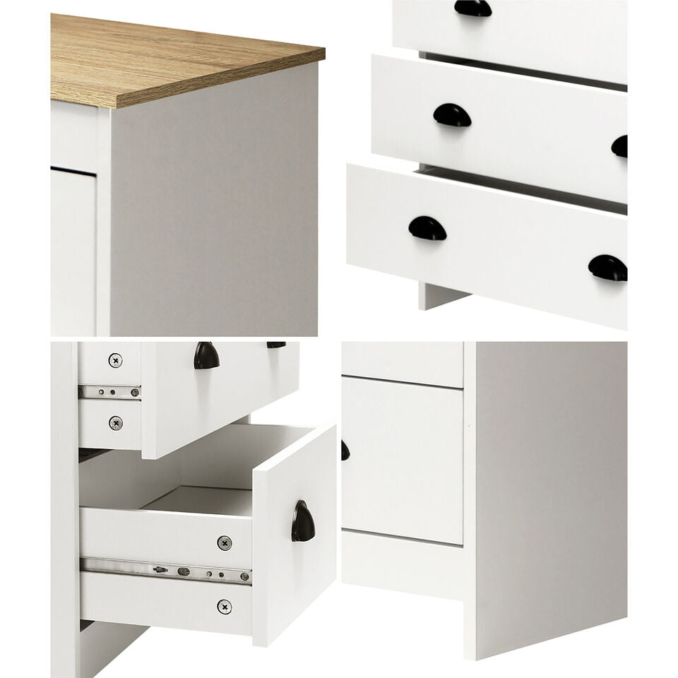 White 6 Drawers Dresser