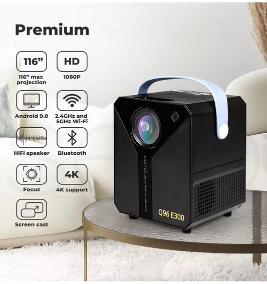 4K Bluetooth WiFi Mini Projector