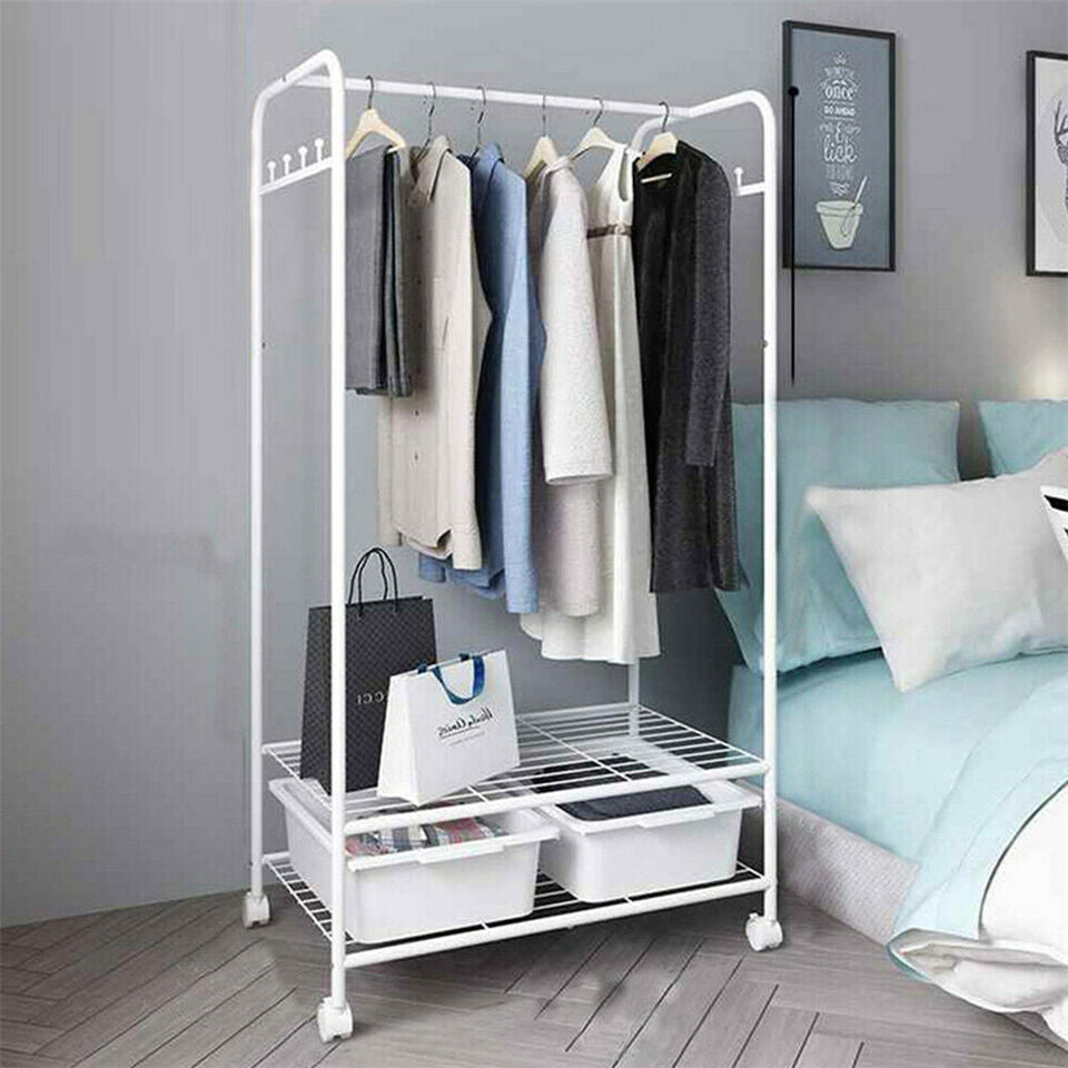 Rolling Garment Rail Rack