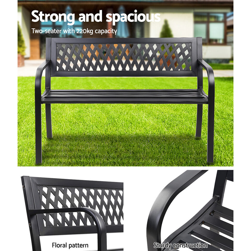 Outdoor Garden Steel Bench