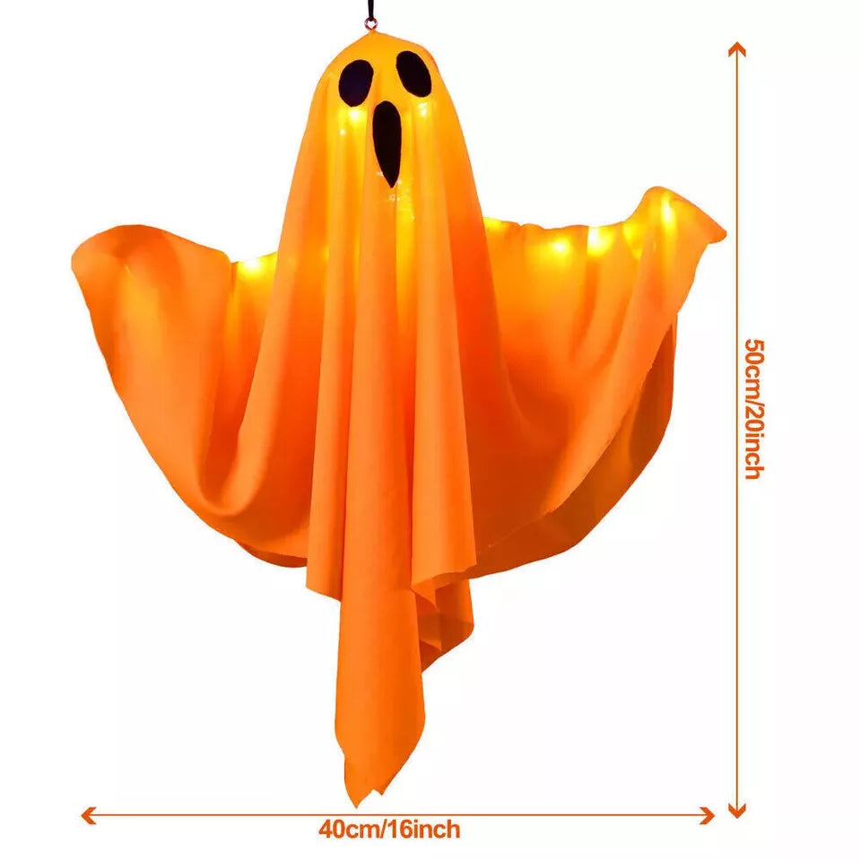 2PCS Halloween LED Glowing Hanging Ghost Light