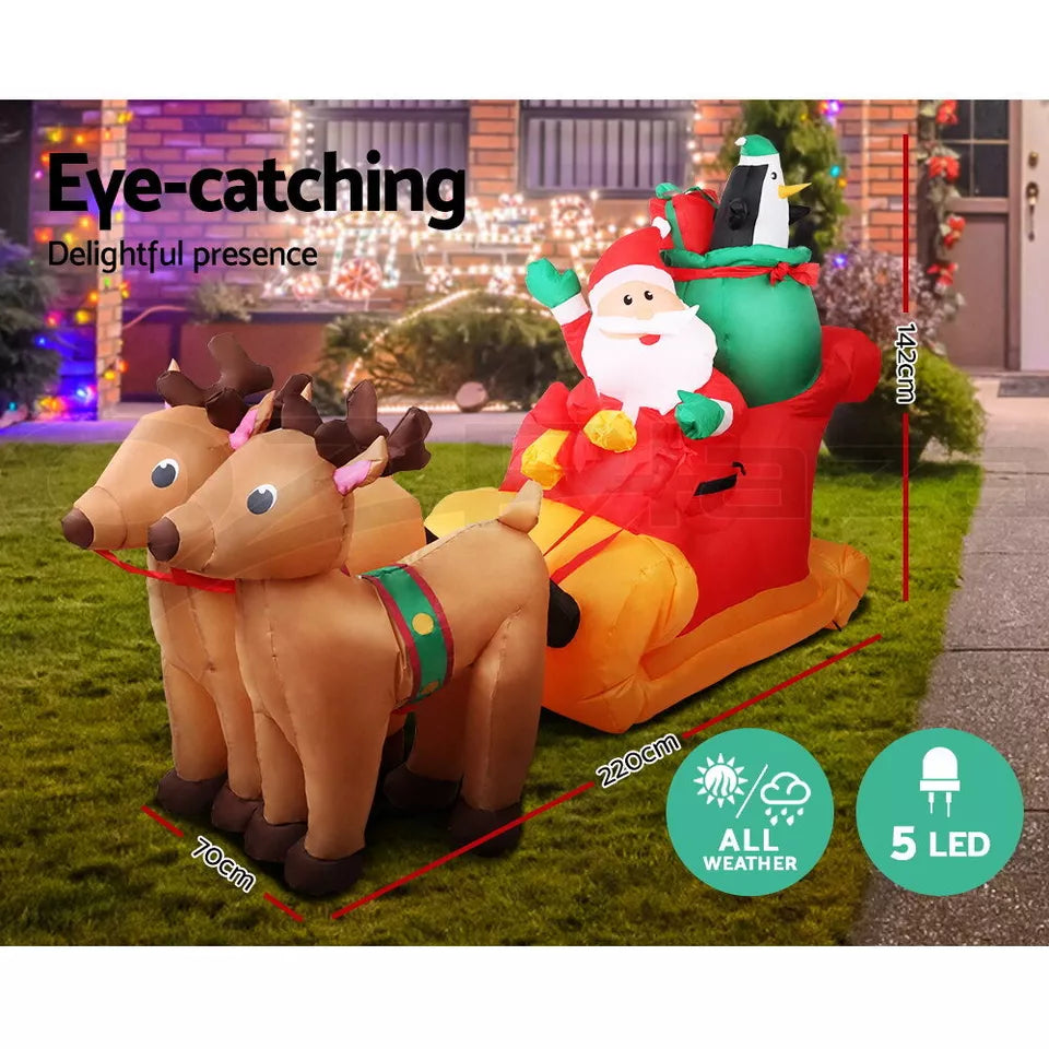 Inflatable Santa Sleigh 2.2M