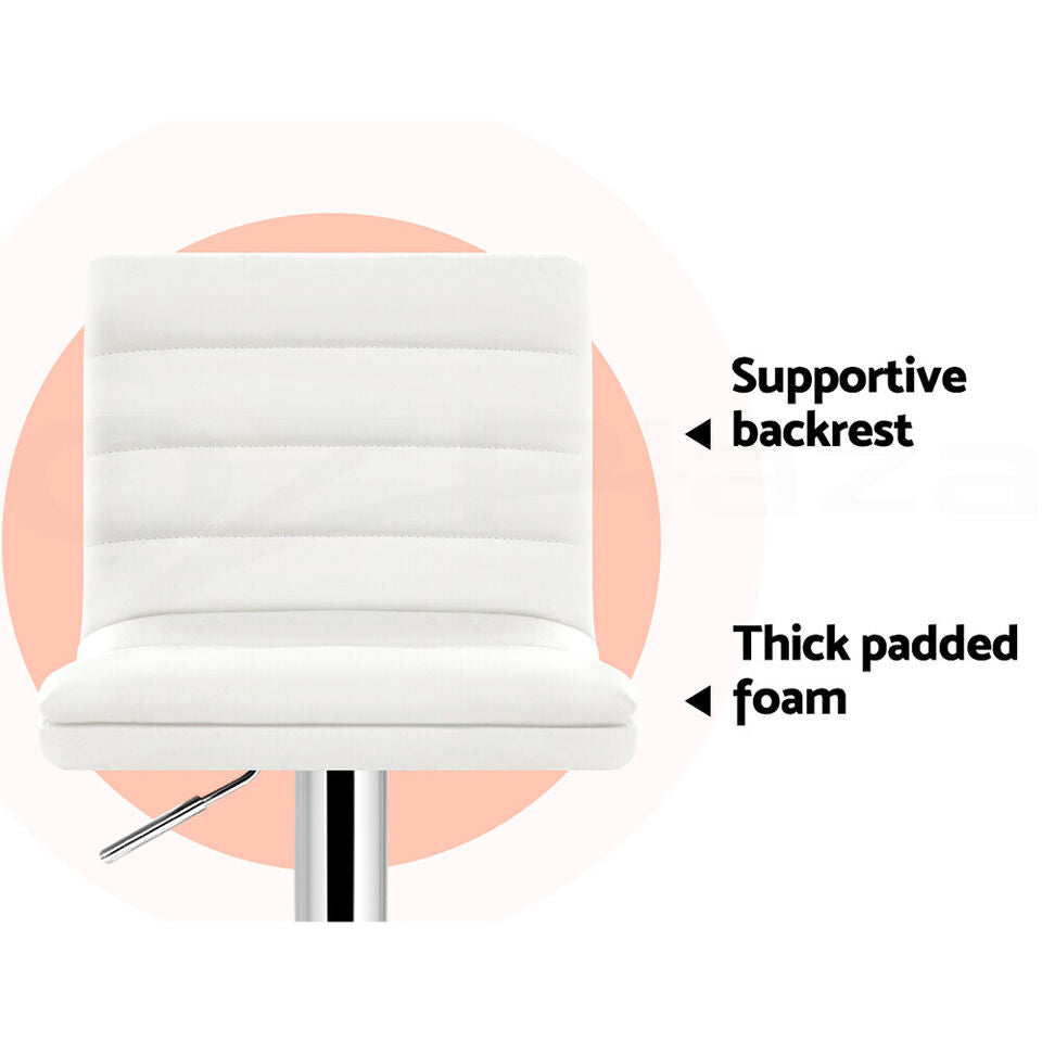 2x White Bar Stools