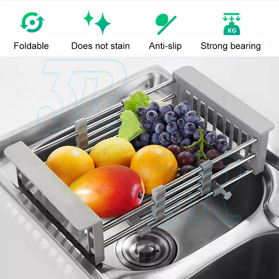 Telescopic Over Sink Dish Drying Rack