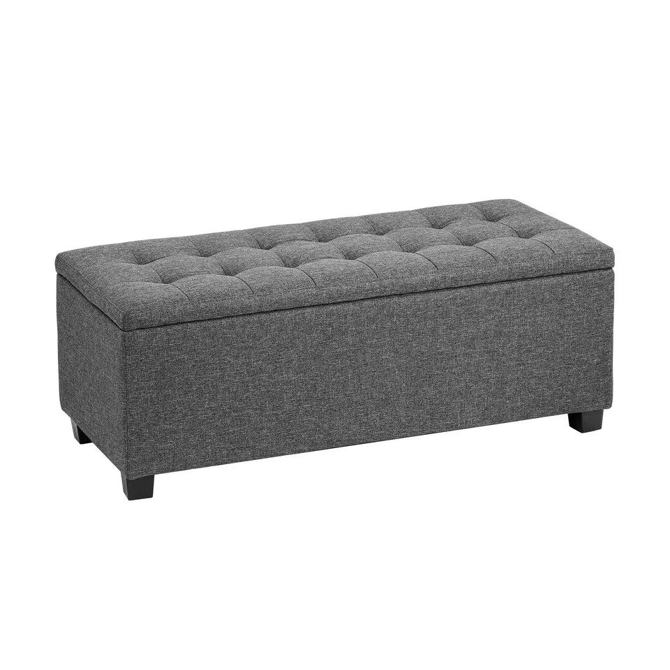 Grey Storage Ottoman