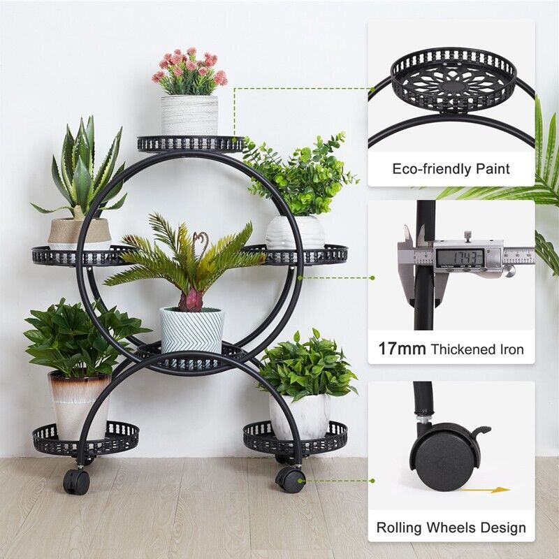 4 Layer 6 Pots Metal Plant Stand