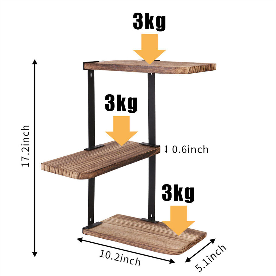 3 Tier Ledge Corner Shelf