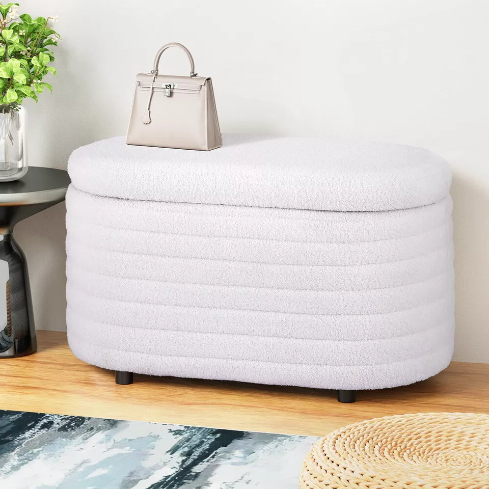 Oval Storage Ottoman