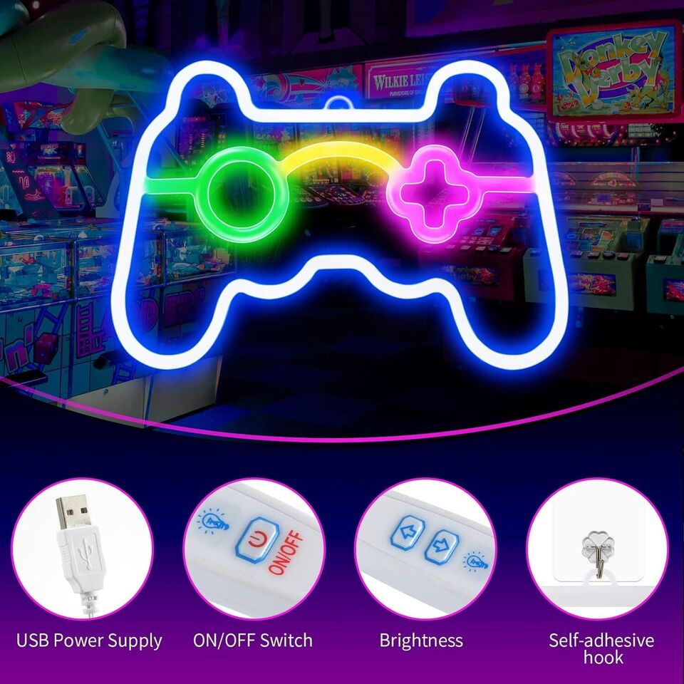 Gamepad Shape Led Neon Light