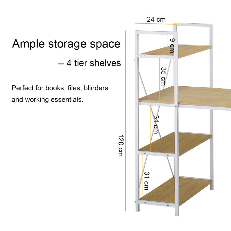 Computer Desk with Bookcase