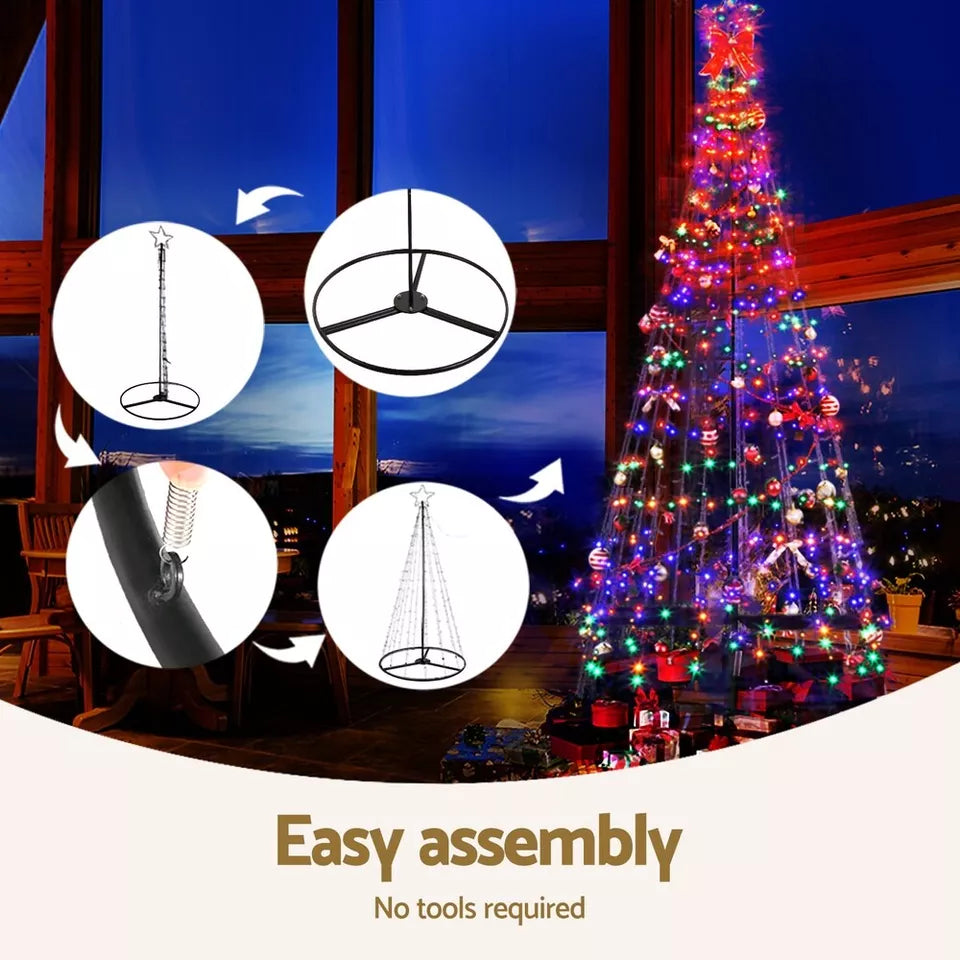 Solar Christmas Tree LED Fairy Lights