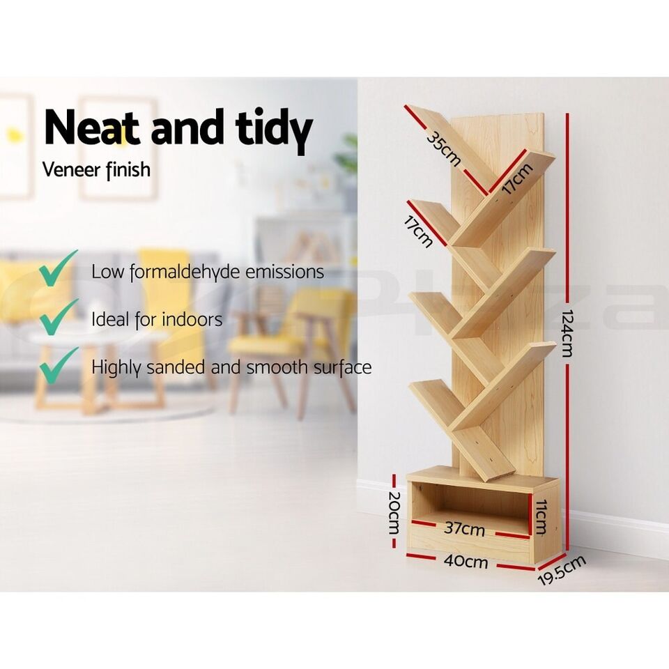 7-Shelf Tree Book Storage Rack