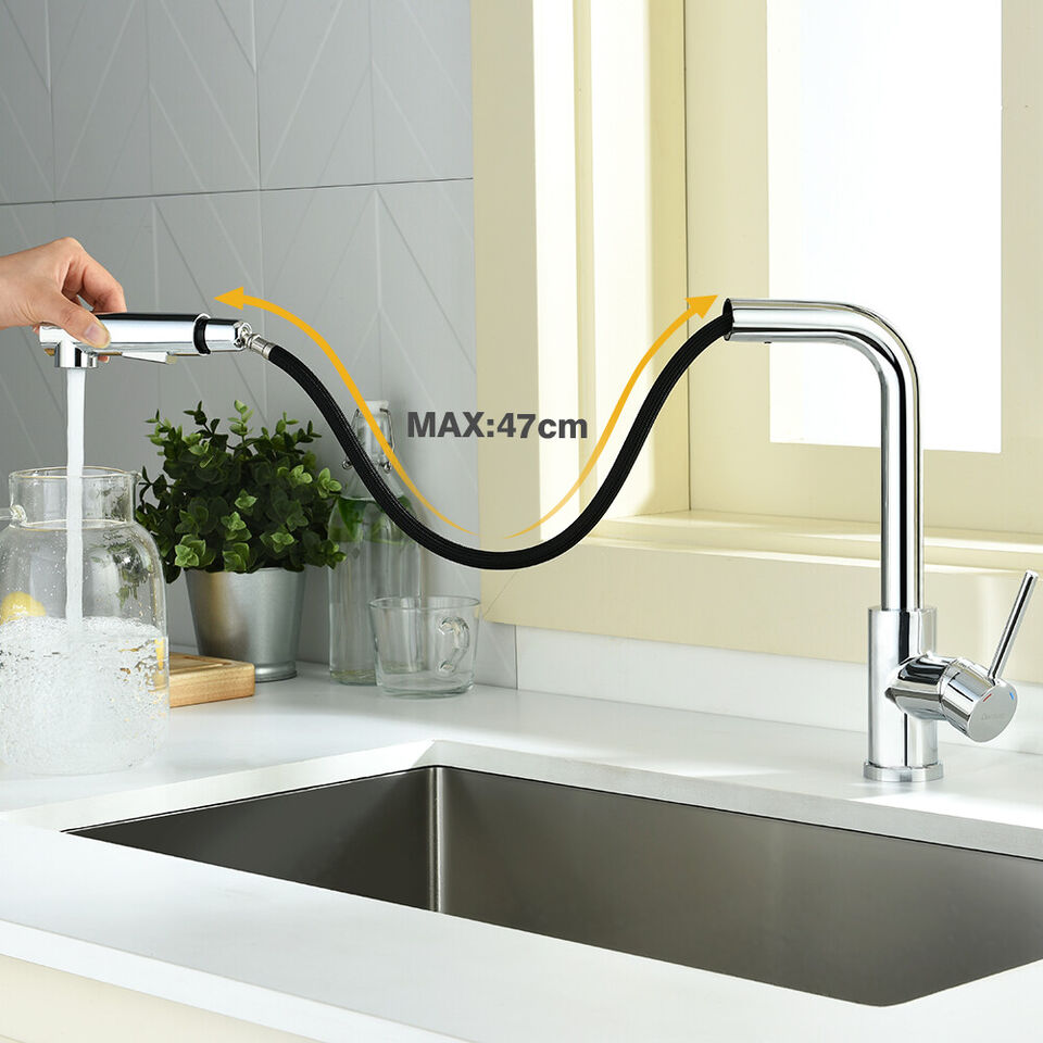 Pull-out Kitchen Mixer tap 2-Mode 360° Swivel Sink Faucet