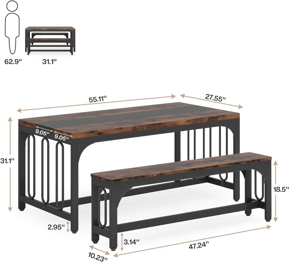 55" Dining Table Set