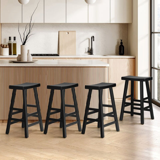 4X Wooden Bar Stools