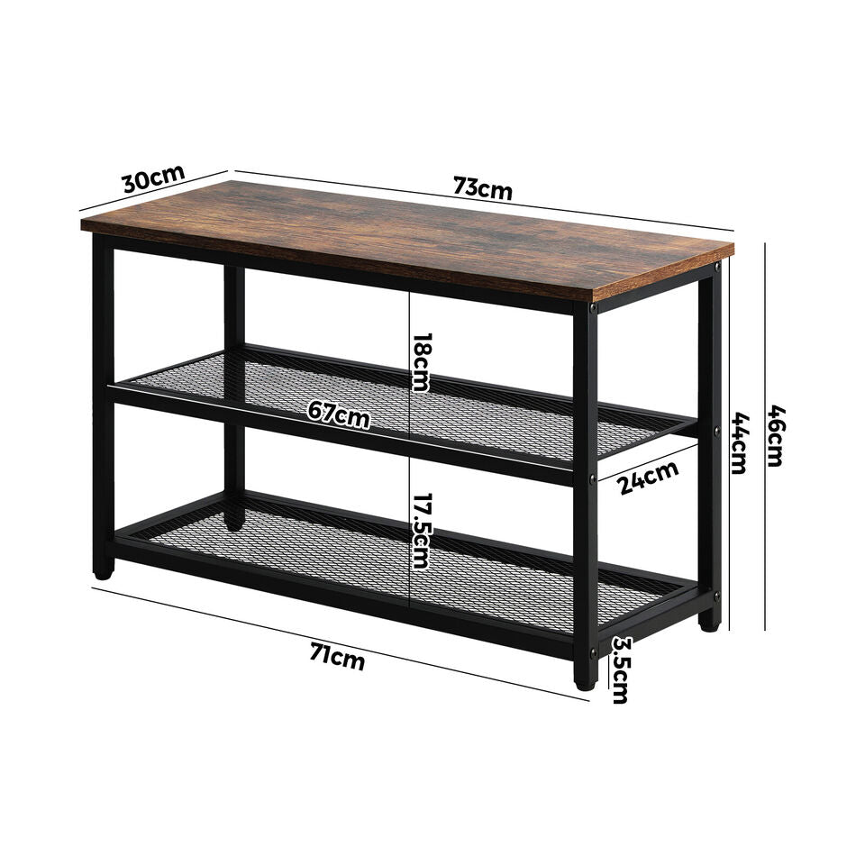 3-Tier Industrial Shoe Bench