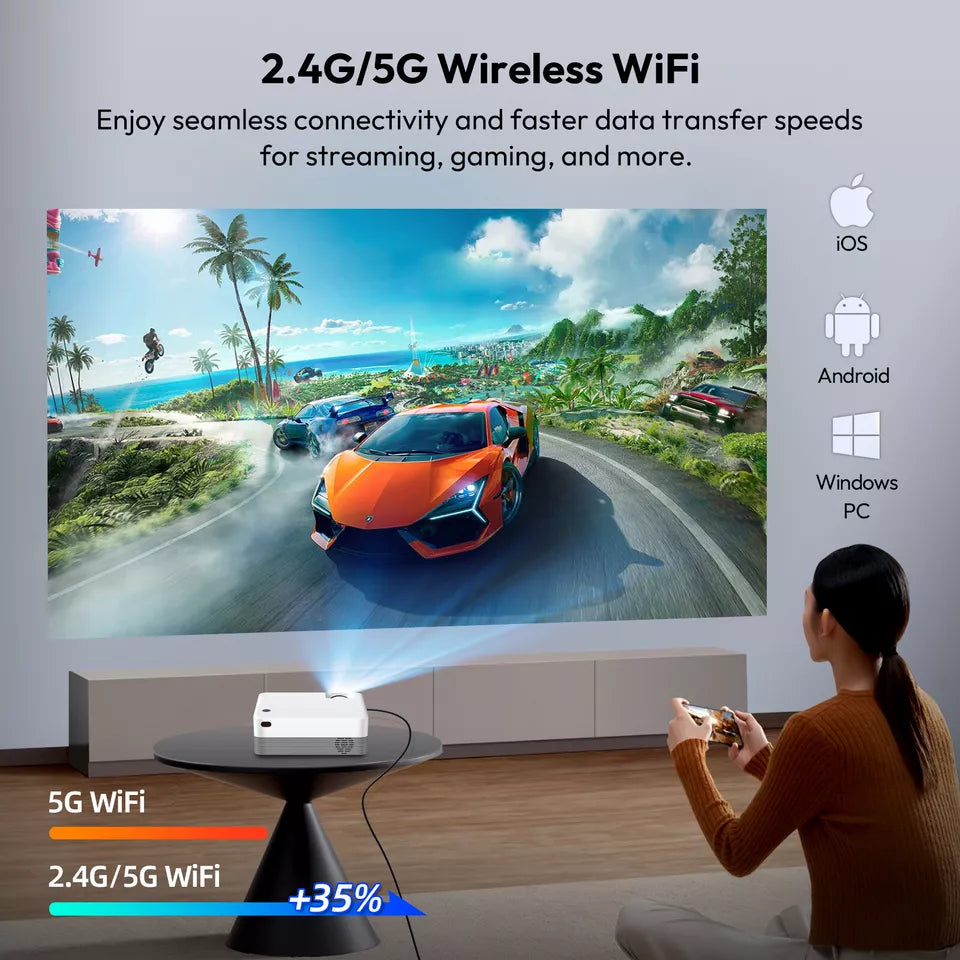 Portable Mini Projector 2.4/5G WiFi